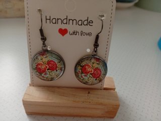 Conjunto Pendientes 2€ unidad redondos con flores