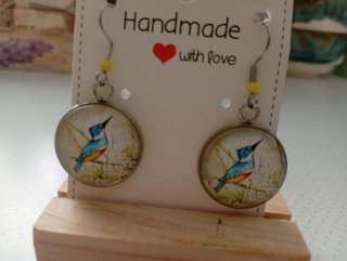 Conjunto Pendientes 2€ unidad redondos con flores