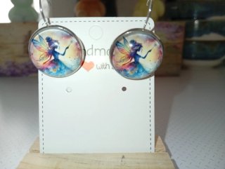 Conjunto Pendientes 2€ unidad redondos con flores
