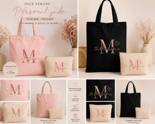 Regalo personalizado para mujer Tote Bag y Neceser