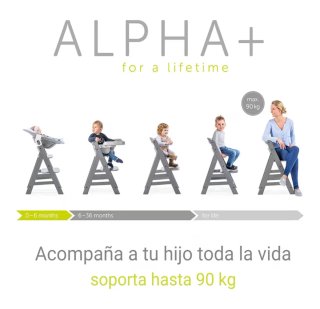 Trona Alpha+ con bandeja y cojín