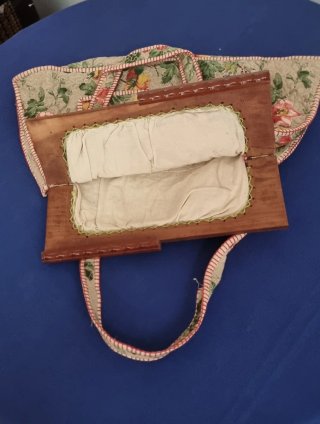 Bolso de mano floral años 60