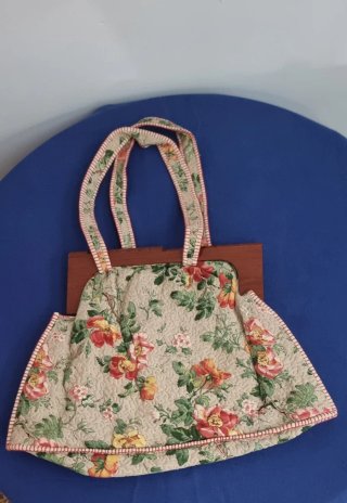 Bolso de mano floral años 60