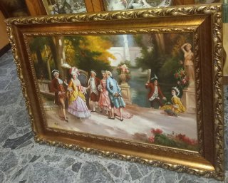 Quadro decorativo scena galante