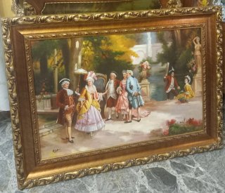 Quadro decorativo scena galante