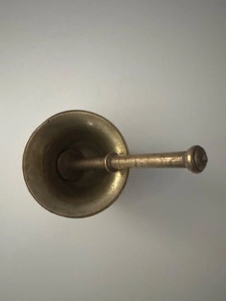 Mortero Almirez Antiguo Latón Bronce