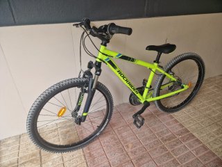 Bicicleta Rockrider ST500 24 Verde lima