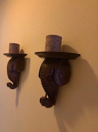 Figura elefante madera tallada