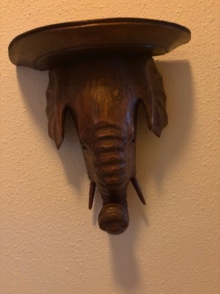 Figura elefante madera tallada