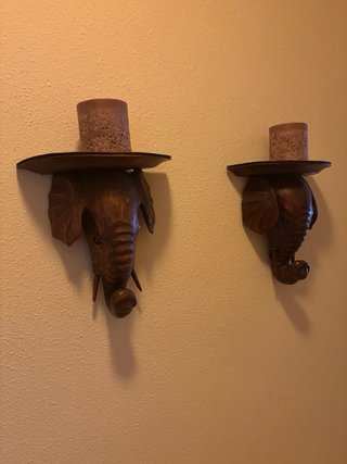 Figura elefante madera tallada