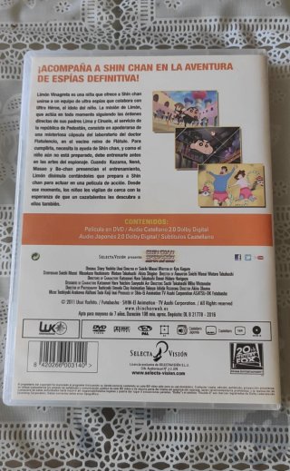 DVD Película Shin Chan Operación Espía de Oro