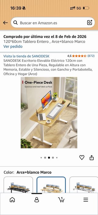 Escritorio Elevable Eléctrico SANODESK 120cm