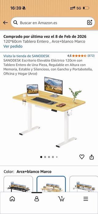 Escritorio Elevable Eléctrico SANODESK 120cm