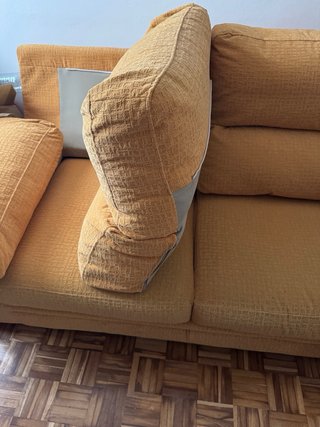 Sofá cama 2 plazas amarillo 1.80m