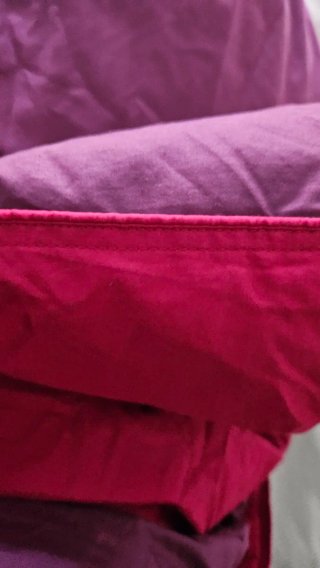 Edredón reversible lila y rosa