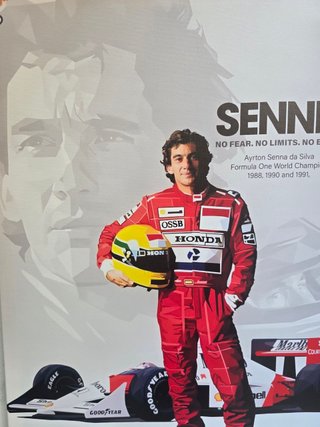 Quadro Ayrton Senna F1 40x60 Cm