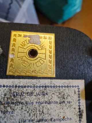 Placa Madeira Deus Inca Metal México