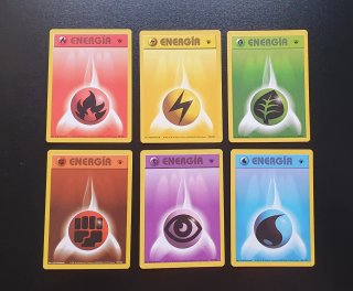 6 Cartas Energía Pokémon Base Set