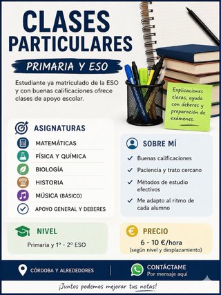 Clases particulares y refuerzo