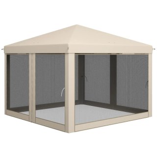 Cenador Jardín 3x3m con Mosquiteras Beige