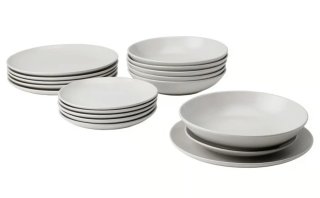 Vajilla Ikea FÄRGKLAR Gris Porcelana