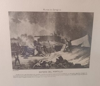 Antiguo cuadro Batalla Zaragoza