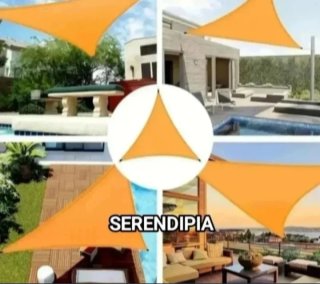 TOLDO VELA DE SOMBREO TRIANGULAR 3X3X3 NARANJA.