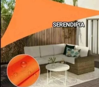 TOLDO VELA DE SOMBREO TRIANGULAR 3X3X3 NARANJA.