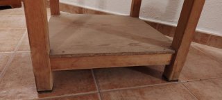 Mesa camilla redonda de madera