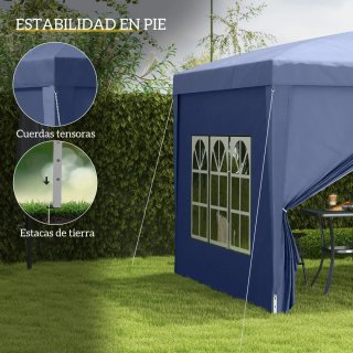 Carpa Plegable 3x3m con 4 Paredes