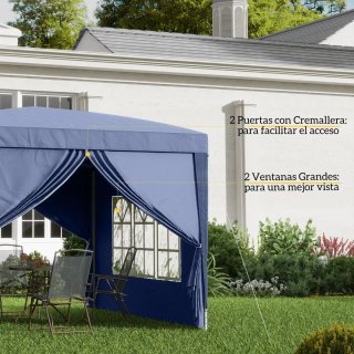 Carpa Plegable 3x3m con 4 Paredes