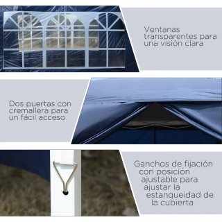 Carpa Plegable 3x3m con 4 Paredes