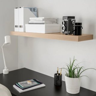 2 Estanterías flotantes madera Ikea