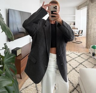 Chaqueta Abrigo Lana Oversize
