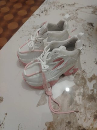 Scarpe da ginnastica donna bianche e rosa 36