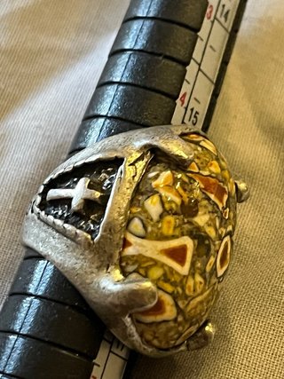 Anello vintage pietra multicolore