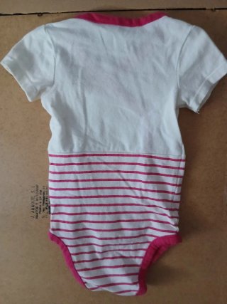 Body de bebé Smiley con rayas rosas