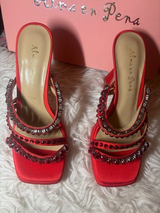 Sandalias Alma en Pena Rojas y Doradas
