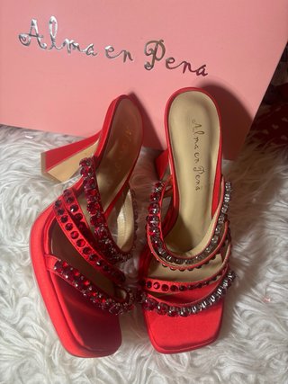 Sandalias Alma en Pena Rojas y Doradas