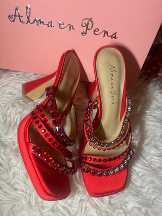 Sandalias Alma en Pena Rojas y Doradas