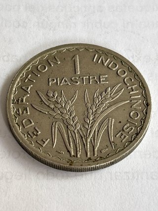 Moneda 1 Piastra Indochina Francesa 1947