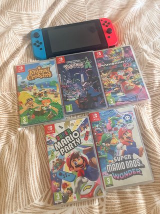 Nintendo Switch + 5 Juegos