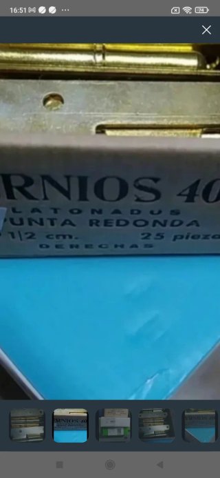 Bisagras latonadas punta redonda puertas