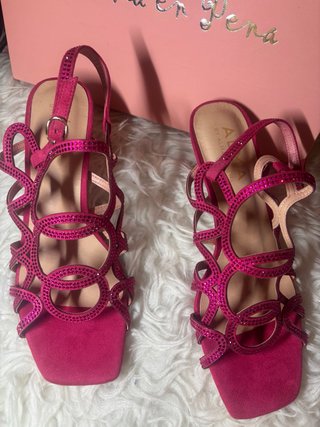 Sandalias tacón Alma en Pena rosas