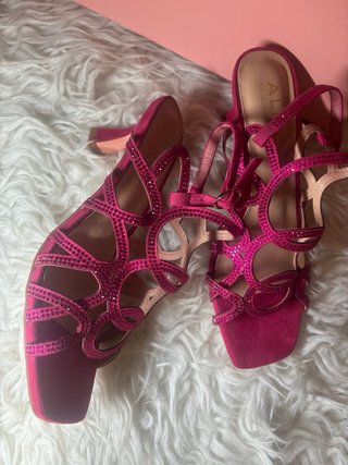 Sandalias tacón Alma en Pena rosas