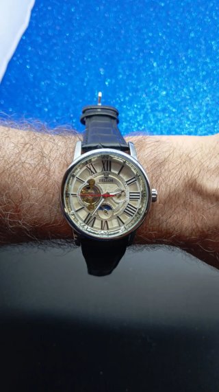 Orologio automatico Bellos nero/argento