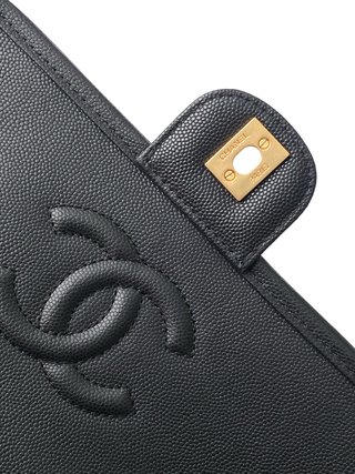 Bolso Chanel Top Handle Flap Negro Dorado