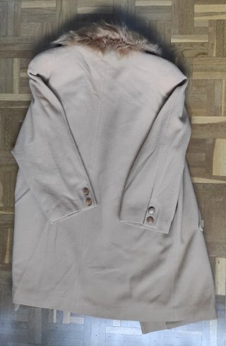 Chaqueta GREGORIO beige mujer con cuello