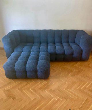 Sofá Lilo 3 plazas Maisons du Monde azul