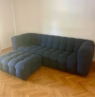 Sofá Lilo 3 plazas Maisons du Monde azul
